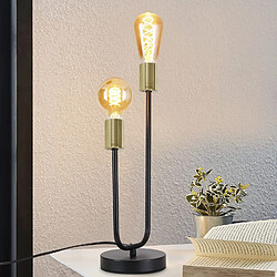ZMH Lampe à Poser Vintage Noir Et Doré - Éclairage E27 Élégant