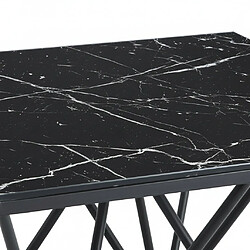Avis Homy france Table basse carrée - Marbré noir