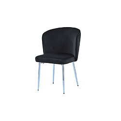 Homy France Lot de chaises moderne DIANA chrome velours