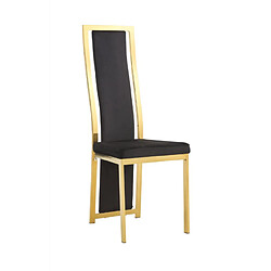 Homy France Lot de chaises Dana velours contour Gold