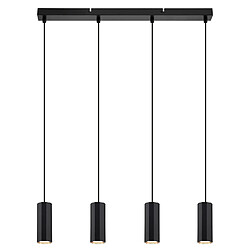 ZMH Suspension Noir 4 Spots Gu10 Métal Moderne