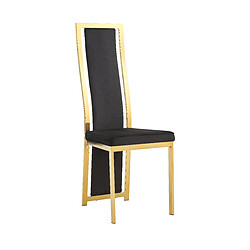 Homy France Lot de chaises Dana simili cuir contour Gold