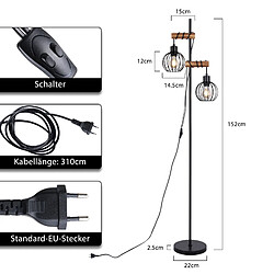 Avis Zmh Lampadaire rétro industriel - Noir