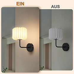 Avis ZMH Applique Mural Vintage - Luminaire Pour Couloir Ou Escalier Avec Abat-jour En Papier (sans Ampoule)