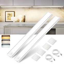 ZMH Lot De 2 Lampes LED Argenté Encastrables Avec Détecteur De Mouvement - 40 Cm