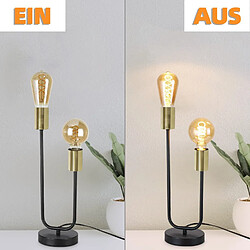 Zmh Lampe de bureau vintage - Noir pas cher