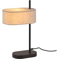 ZMH Lampe De Table Salon 44.5cm E14 Noir Lampe De Chevet Lin Abat-jour Tissu