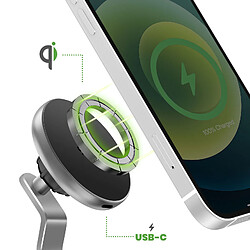 Acheter 4smarts Support Voiture Magnétique avec Charge sans Fil Qi2 et Fixation Ecran Tesla Argent