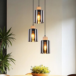 ZMH Suspension En Bois Pour Table à Manger Lampe De Table à Manger Suspendue E27