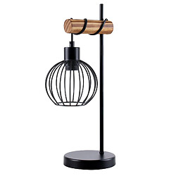 ZMH Lampe De Table Vintage - Style Industriel Rétro Métal Noir Douille E27 - (ampoule Non Incluse)