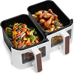 AFD2 WE 2x Paniers de cuisson de 5 Litres pour Friteuse à air Tiroir de Cuisson pour Airfryer Compatible uniquement avec modèles AF14 AF24 AF34 de Duronic