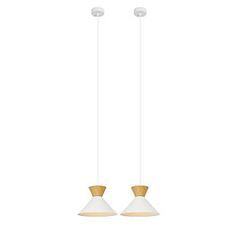 ZMH Suspension Blanc Salle à Mangere27 2 X Lampe à Suspendre Ø25cm Couloir Rétro