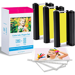 Pack encre et papier photo KP-108IN - Multicolore