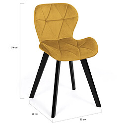 Idmarket Lot de 6 chaises ROBINE en vel pas cher