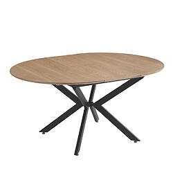 Homy france Table à manger extensible ronde - Chêne