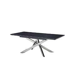 Homy France Table extensible AGATHE Chrome plateau Céramique