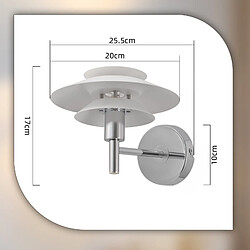 ZMH Applique Lit Design Moderne G9 Blanc Métal