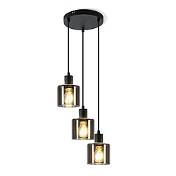 ZMH Suspension E27 3 Flammes Vintage Lampe Industrielle Réglable En Hauteur