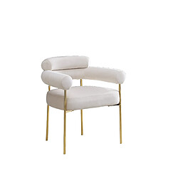 Homy France Lot de chaise BULLE avec Accoudoirs Velours & Pieds Gold 72x60x77 cm