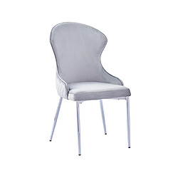 Homy France Lot de Chaises HILTON en Velours & Pieds Chrome – Style Chic et Moderne