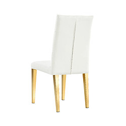 Homy France Lot de 2 chaises NEVADA capitonnés gold - écru