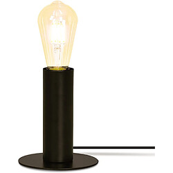 ZMH Lampe De Bureau Noir E27 Métal Avec Fiche Incl Interrupteur Max.40w Sans Ampoule