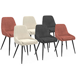 Idmarket 6 CHAISES THALYA MIX COLOR