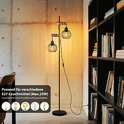 Acheter Zmh Lampadaire rétro industriel - Noir