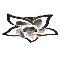 ZMH Ventilateur De Plafond Avec Éclairage Silencieux 48 W Noir Plafonnier Minuterie Chambre
