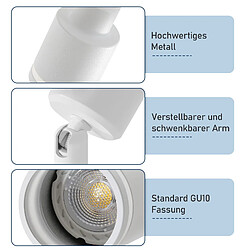 ZMH Spot De Plafond 5 Flammes Orientable 355°spot De Plafond Pour Bureau Chambre à Coucher pas cher