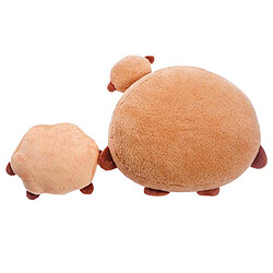 Line Friends BT21 Peluche 20cm Modèle SHOOKY avec Petit Compagnon Ultra-Doux Marron