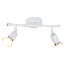 Avis ZMH Spot De Plafond 2 Flammes Gu10 Moderne Plafonnier Couloir Ampoules Incluses