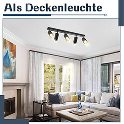 ZMH Spot De Plafond 5 Flammes Noir Gu10 Spots Lampe De Plafond Pour Chambre à Coucher pas cher