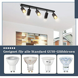 Acheter ZMH Spot De Plafond 5 Flammes Noir Gu10 Spots Lampe De Plafond Pour Chambre à Coucher