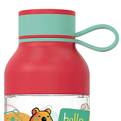Quokka Gourde pour Enfant 430ml Modèle Ice Kids Motif Happy avec Sangle Rouge