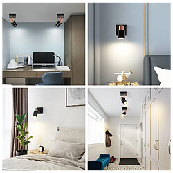 Acheter ZMH Plafonnier 1 Flamme LED Gu10 Noir 355°pivotant Moderne