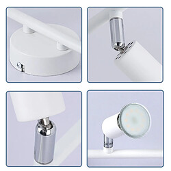 ZMH Spot De Plafond Orientable 330° Moderne Lampe De Chambre à Coucher Intérieur Gu10 Salon pas cher