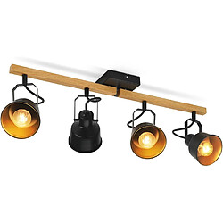 ZMH Spot De Plafond 4 Flammes 350° Orientable Vintage Plafonnier Salon Couloir