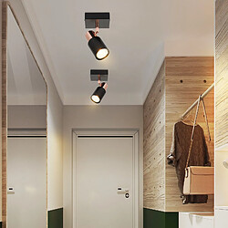 Avis ZMH Plafonnier 1 Flamme LED Gu10 Noir 355°pivotant Moderne