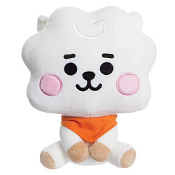 Line Friends BT21 Peluche 20cm Modèle Bébé RJ en Position Assise Ultra-Doux Blanc