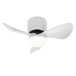 ZMH Ventilateur Plafond LED 70cm - 23w Blanc Dimmable Télécommande 6 Vitesses Été/hiver