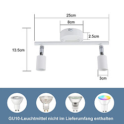 Avis ZMH Spot De Plafond Orientable 330° Moderne Lampe De Chambre à Coucher Intérieur Gu10 Salon
