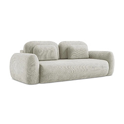 makamii Canapé 3 places convertible en tissu chenille - LOHI