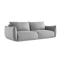 makamii Canapé 3 places convertible en tissu texturé - LEILA