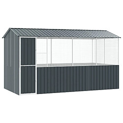 vidaXL Cage pour oiseaux Anthracite 410 x 210 x 230 cm Acier galvanisé
