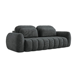makamii Canapé 3 places convertible en tissu chenille - PELE