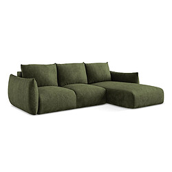 makamii Canapé 3 places convertible en tissu bouclette - PELE