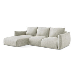 makamii Canapé 3 places convertible en tissu texturé - LEILA