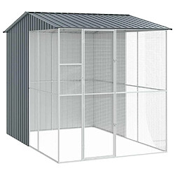 vidaXL Cage pour oiseaux Anthracite 215 x 310 x 247 cm Acier galvanisé