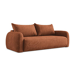 makamii Canapé 3 places convertible en tissu chenille - HALE